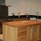 Contemporary finish oak kitchen with free standing island unit (view2)